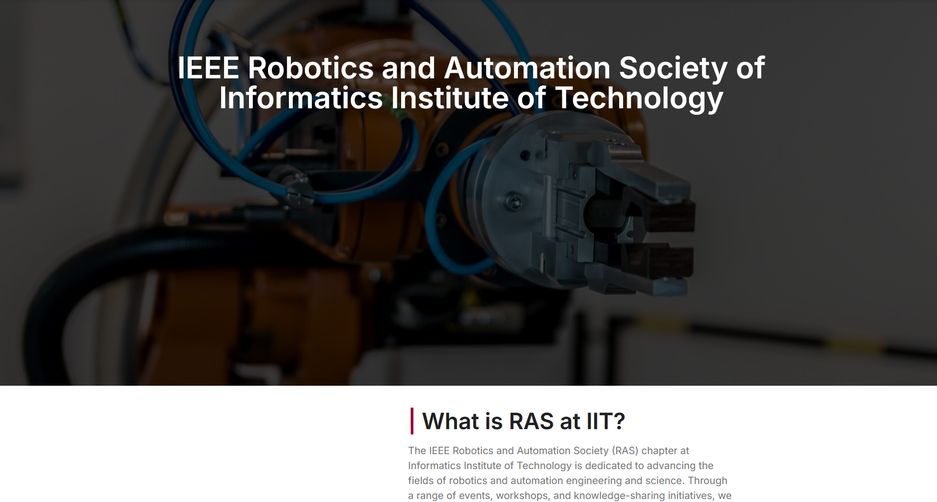 IEEE RAS at IIT · chapter website