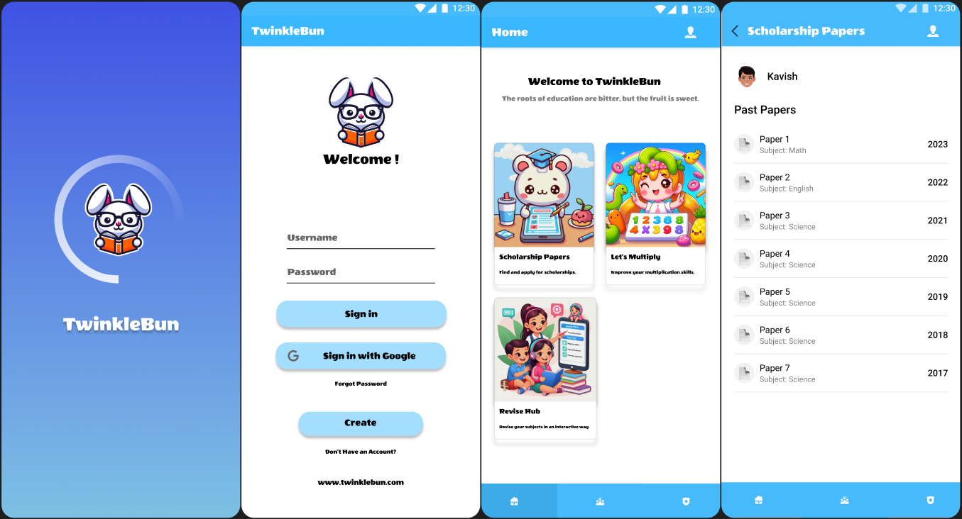 Twinkle Bun · interactive learning application
